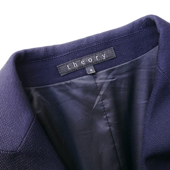 Theory Navy Wool Blazer - Picture 5 of 11
